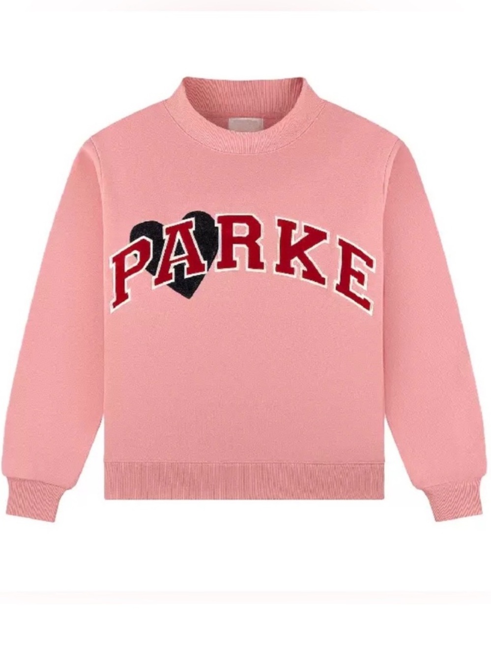 PARKE VALENTINES EDITION JEAN HEART MOCKNECK in BLUSH XXL NIB
